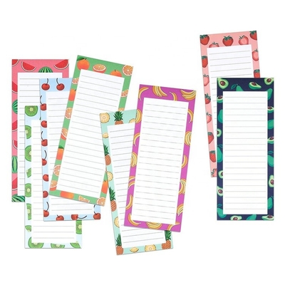 decorative Grocery List Magnetic Fridge Notepads meal plan 9*3.5 Inch