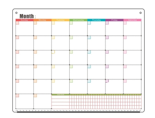 Extra Thick Monthly Magnetic Fridge Calendar Dry Erase Target OEM