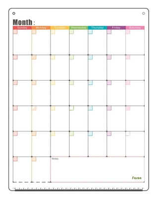 Vertical Whiteboard Calendar For Fridge Magnetic Fridge Monthly Planner