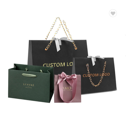 Custom Logo Printed Debossed PMS Paper Bag Packaging For Retail Shopping