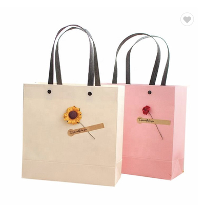 Fashionable Reusable Embossed Art Boutique Paper Bag For Gift Shop