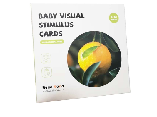 Cutomized Baby Newborn Visual Stimulation Cards Animals Plants Flashcards For 6-12 Months