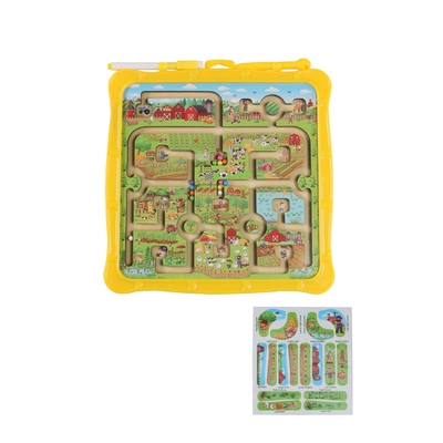 Farm Educational Magnetic Puzzle Maze Game Drawing Board Toys