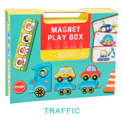 OEM Educational Magnetic Puzzle Box Traffic Theme For 2 Year Olds Kids
