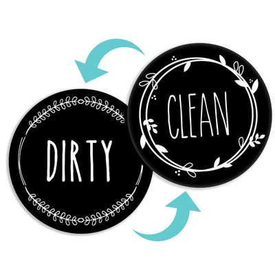 Personalised magnet Circle Dirty Dishwasher Clean Sign Target