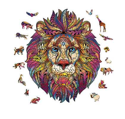 Mysterious Lion personalised wooden jigsaw Puzzles Gift For Adults Kids