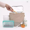 OEM Linen Cement Color Crossbody Lunch Bag Heat Transfer Printing