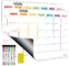 Extra Thick Magnetic Dry Erase Fridge Calendar Monthly Notepad 2pcs
