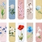 10pcs Matte Floral Magnetic Bookmark Clips For Students Books Reading