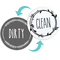 Magnetic Round Dirty Clean Dishes Dirty Dishes Sign dishwasher clean dirty sticker