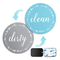 ROHS 3 Inch Small Round Dishwasher Clean Sign Magnets Reusable For Refrigerator