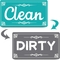 Customized 2mm Kitchen Clean Dirty Dishwasher Clean Sign Magnet 3.54*1.97inch