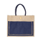 Linen Stitching Canvas Hessian Shopping Bags Custom Printed For Women
