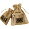 Logo Customized Burlap Favor Bags Drawstring Christmas Bag With Clear Window
