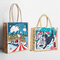 Customized Natural Burlap Printed Jute Bags Grocery Shopping Bags